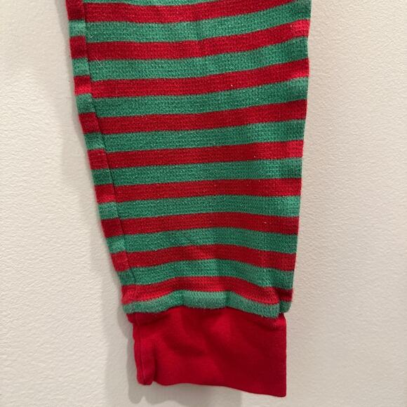 Lake Pajamas Waffle Henley Joggers Mistletoe Red Green Stripe Holiday Christmas - Picture 8 of 14